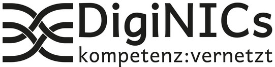 Logo of DigiNICs; black text on a white background
