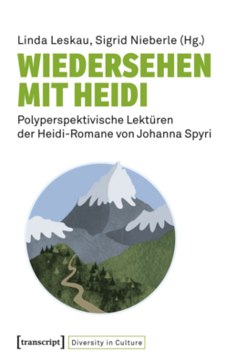 Buchcover: grüne Schrift auf weißem Hintergrund, darunter drei Berge