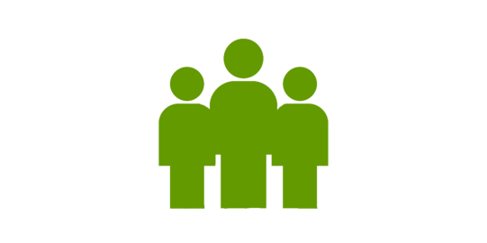 grünes Icon einer Menschengruppe